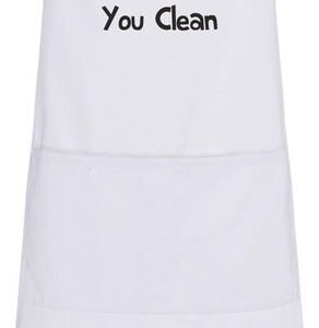 Go Mama - Keukenschort I Cook therefore..you clean, Wit, One Size - Verstelbaar Schort - Afbeelding 2