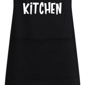Go Mama - Keukenschort “King of the Kitchen” – Grappig kookschort – One Size – Zwart – Vaderdag cadeau – Kerst- en sinterklaascadeau - Afbeelding 2