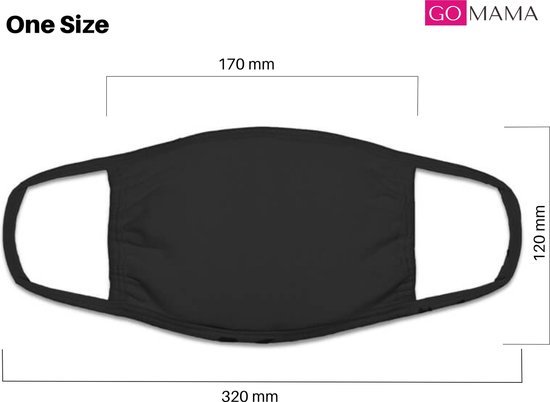 Mondmasker - Mondkapje Ik draag dit mondkapje voor jou - One Size (Volwassenen) - Mondkapje Wasbaar - Niet-medisch - 100% Katoen - Mondmasker - Mondkapjes - Mondkapje zwart - Herbruikbaar - Afbeelding 3