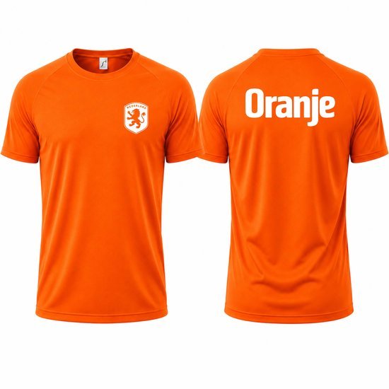 Nederlands Elftal - WK shirt - Voetbalshirts - Maat 3XL - Oranje T-shirt korte mouw - 100% Cotton