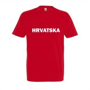 Hrvatska - Croatia - WK shirt - Voetbalshirts - KroatiÃ« - Rood T-shirt korte mouw - Maat XL - 100% Cotton