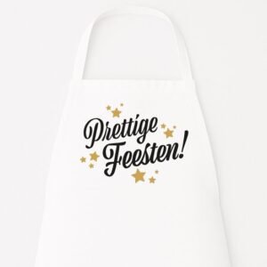 Go Mama - Kerst Keukenschort "Prettige Feestdagen" – Grappige Keukenschort - 100% Katoen – Kerstcadeau personeel - Kerstgeschenk personeel - Relatiegeschenk kerst - Kerstpakket