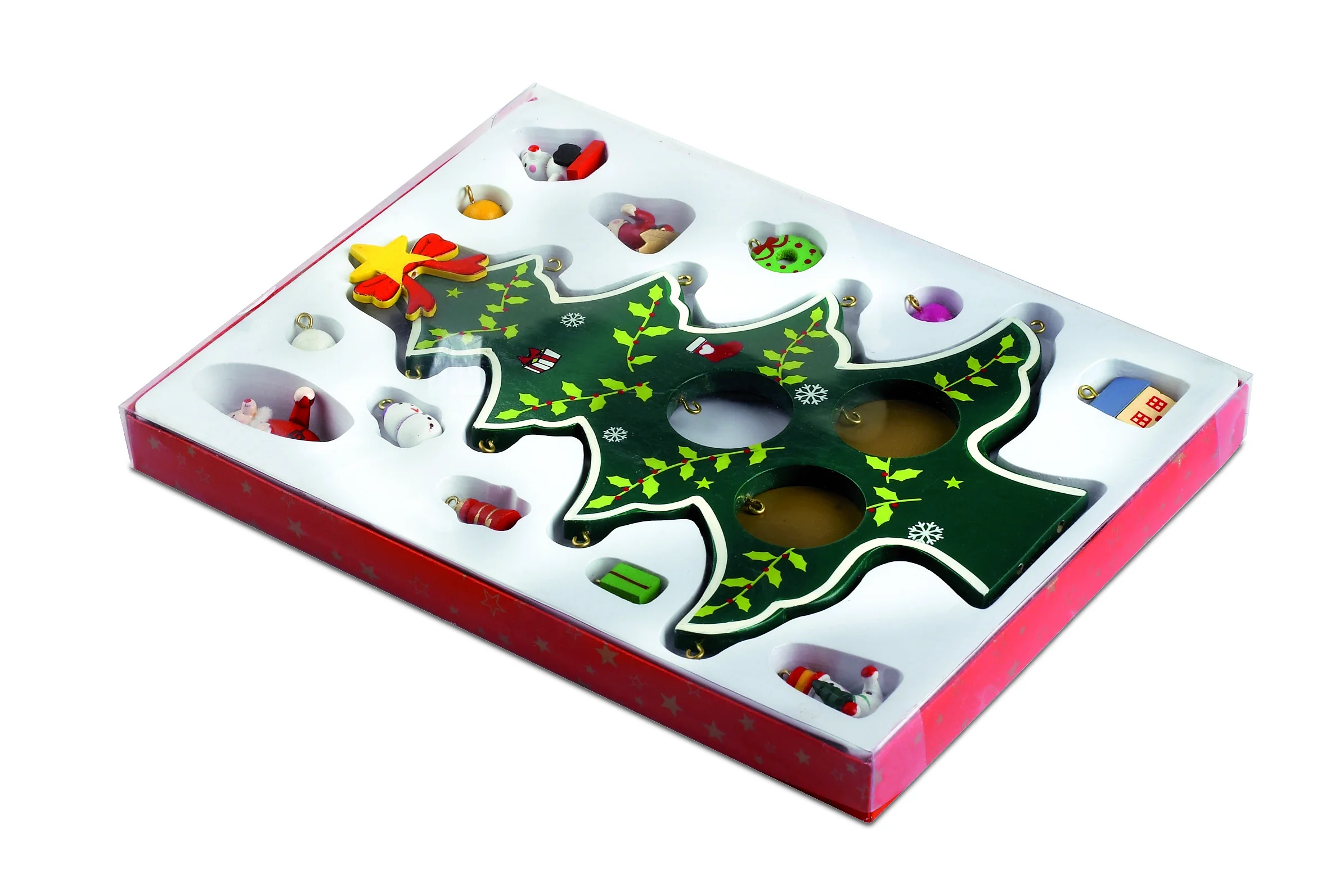 Houten kerstboom met decoratie WOODTREE - Afbeelding 2