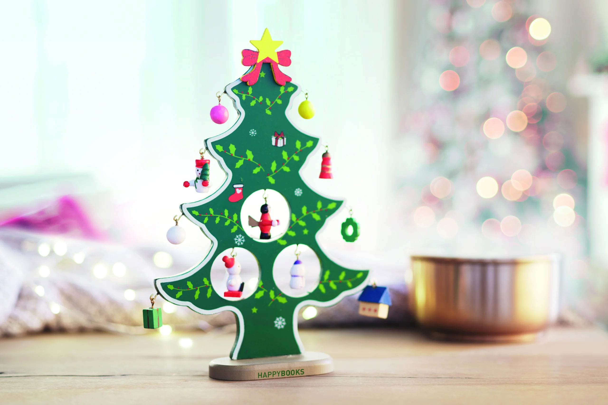 Houten kerstboom met decoratie WOODTREE - Afbeelding 4
